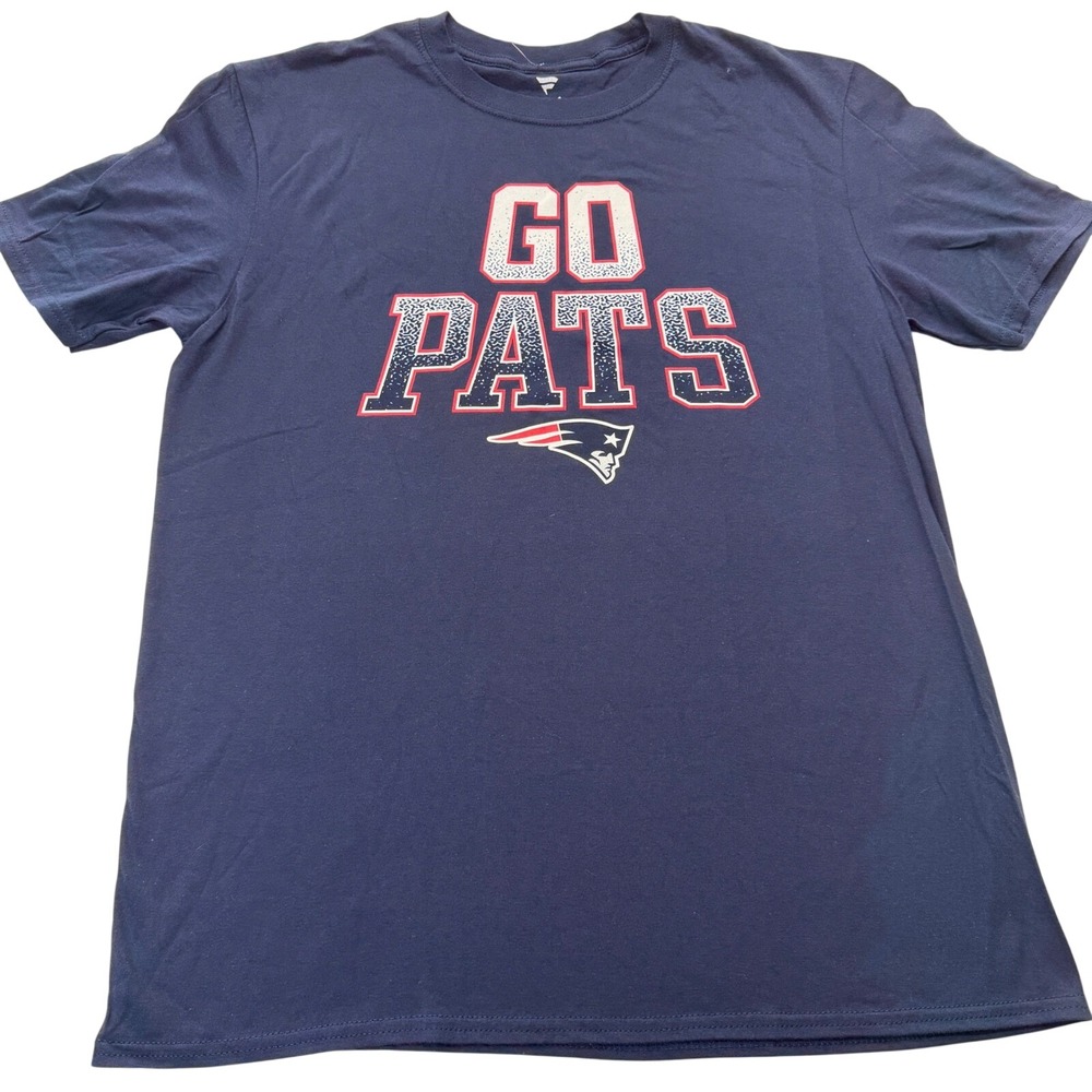 Fanatics T-Shirt Mens L Navy Blue Go Pats New England Patriots NFL Team Apparel